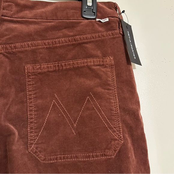 MOTHER NWT The Cord Patch Pocket Roller Brown Corduroy Flare Pants - Picture 5 of 9